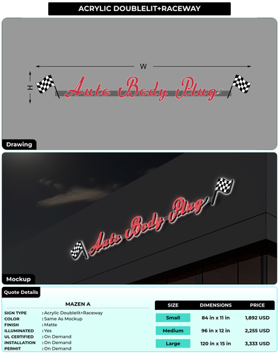 CUSTOM MOCKUP SIGN FOR Mazen A