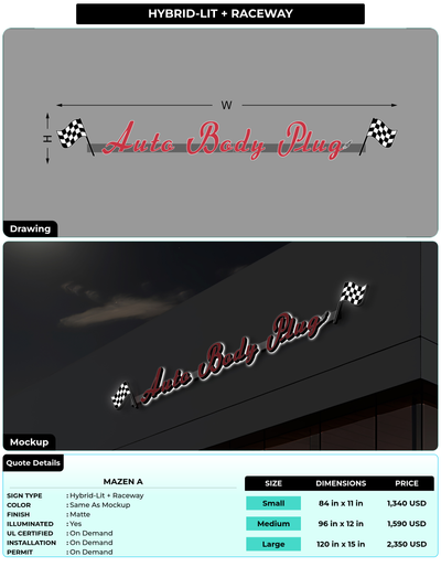 CUSTOM MOCKUP SIGN FOR Mazen A