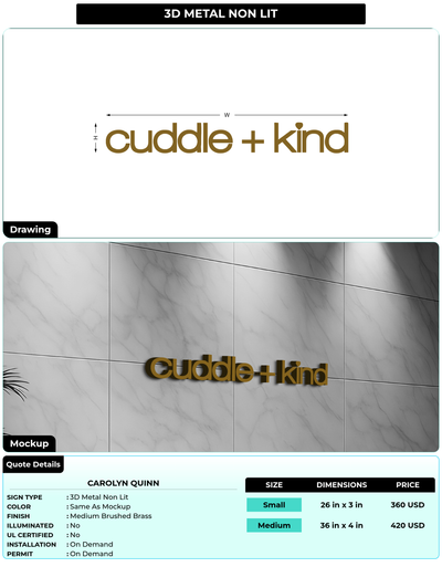 CUSTOM MOCKUP SIGN FOR Carolyn Quinn