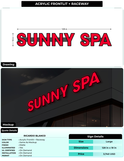 CUSTOM MOCKUP SIGN FOR Ricardo Blanco