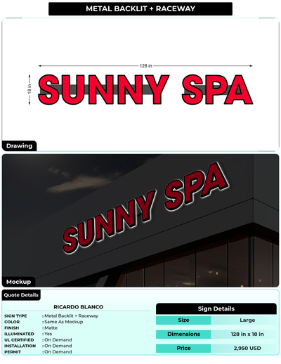 CUSTOM MOCKUP SIGN FOR Ricardo Blanco