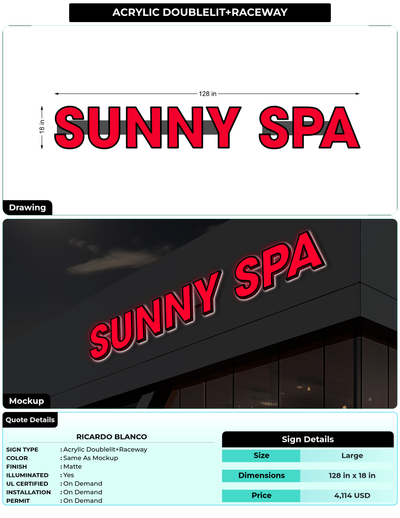 CUSTOM MOCKUP SIGN FOR Ricardo Blanco