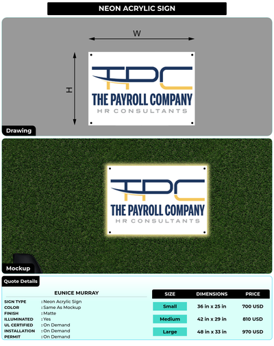 CUSTOM MOCKUP SIGN FOR Eunice Murray
