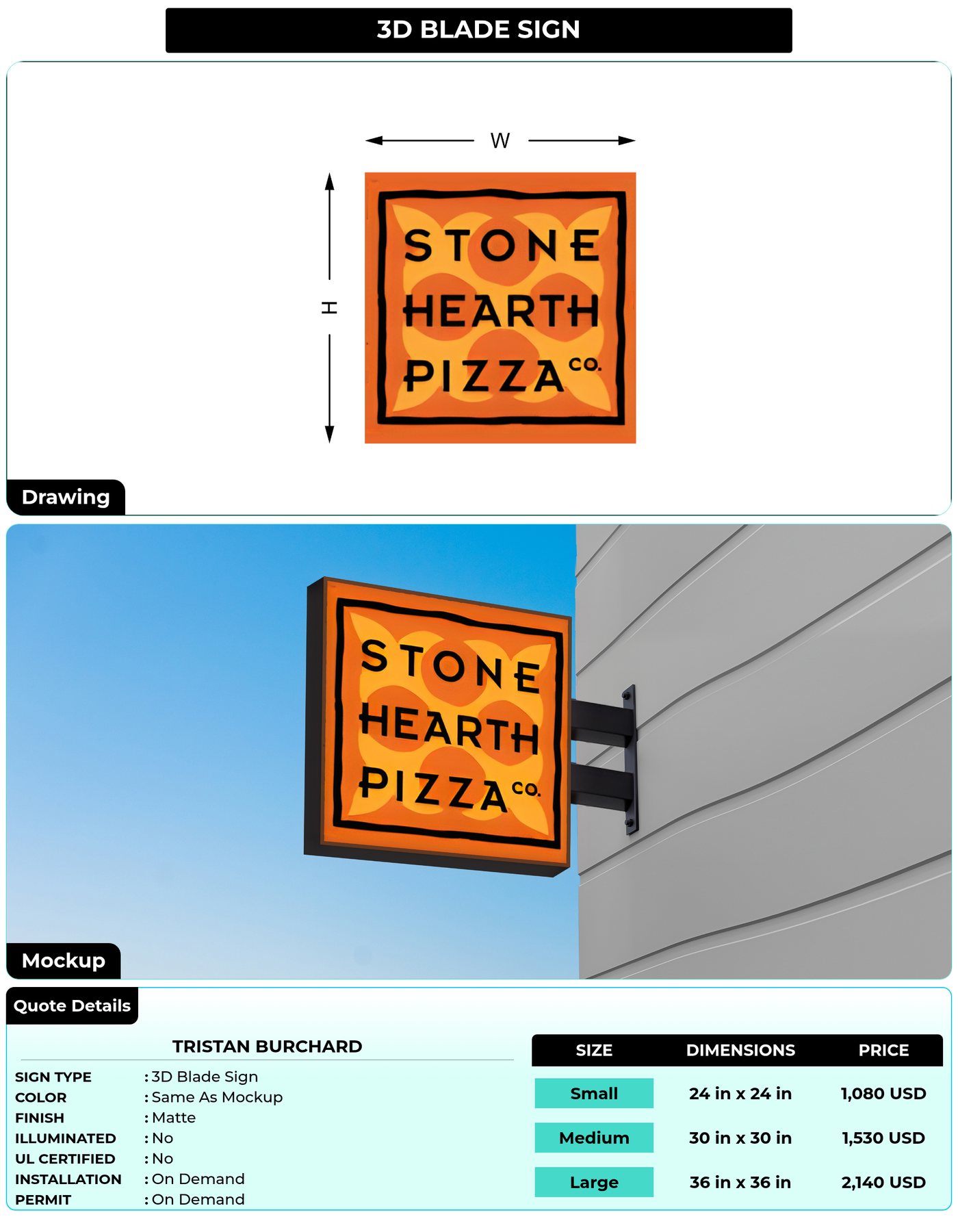 CUSTOM MOCKUP SIGN FOR Tristan Burchard