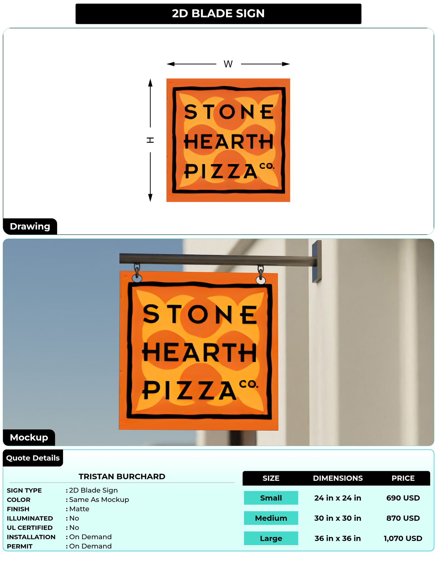 CUSTOM MOCKUP SIGN FOR Tristan Burchard