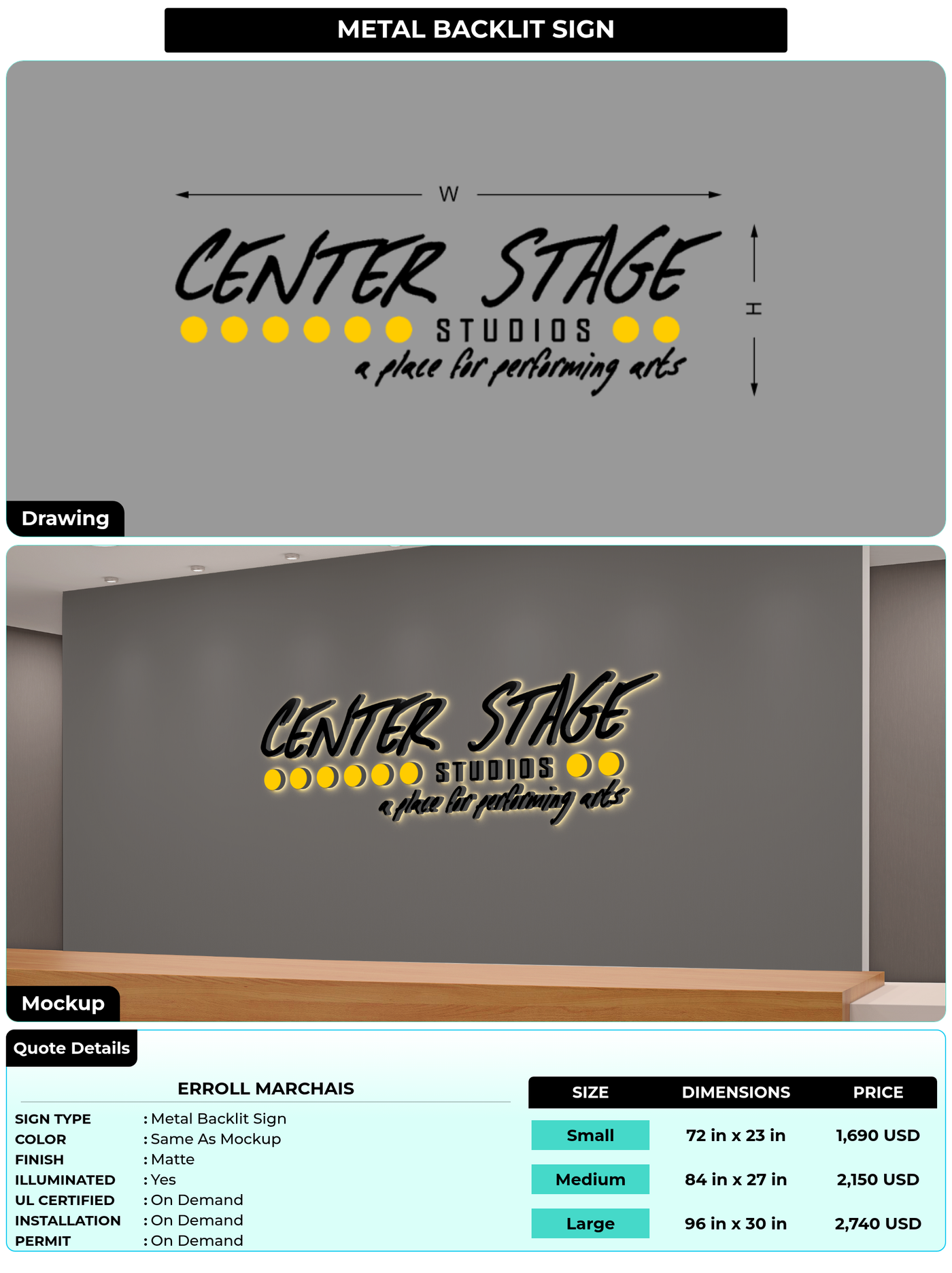 CUSTOM MOCKUP SIGN FOR Erroll Marchais