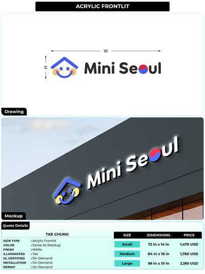 CUSTOM MOCKUP SIGN FOR Tae Chung