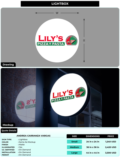 CUSTOM MOCKUP SIGN FOR Andrea Carranza Vargas