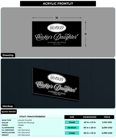 CUSTOM MOCKUP SIGN FOR Stacy Trachtenberg