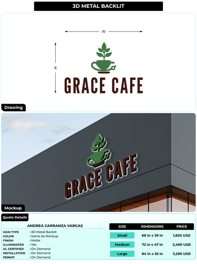 CUSTOM MOCKUP SIGN FOR Andrea Carranza Vargas