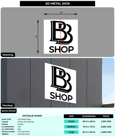 CUSTOM MOCKUP SIGN FOR Nathalie Marin