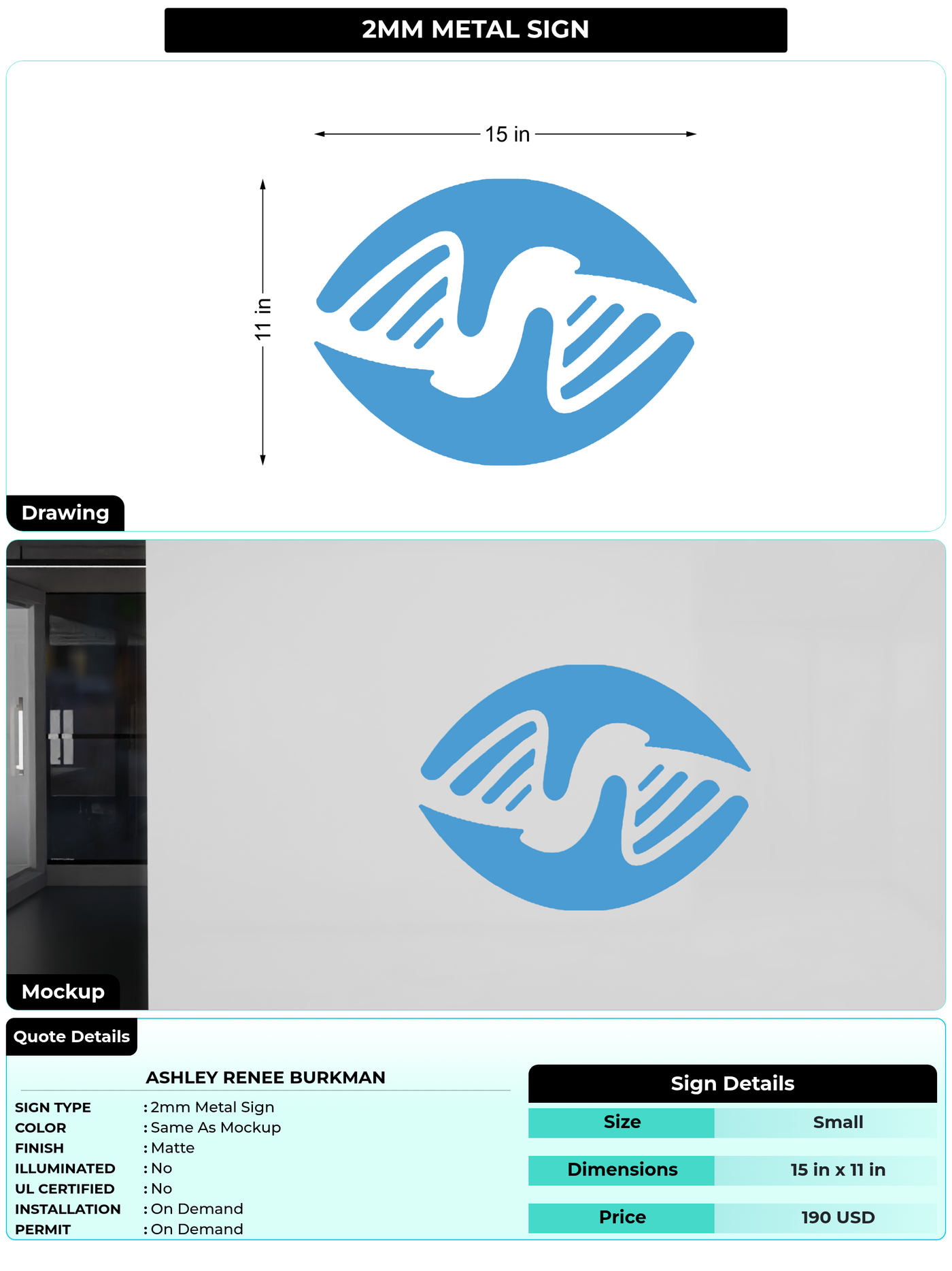 CUSTOM MOCKUP SIGN FOR Ashley Renee Burkman