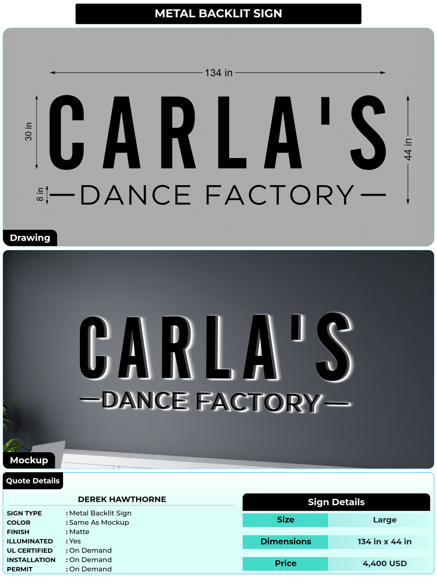 CUSTOM MOCKUP SIGN FOR Derek Hawthorne