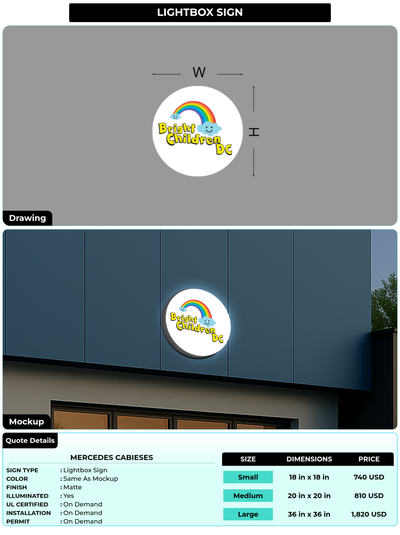 CUSTOM MOCKUP SIGN FOR Mercedes Cabieses