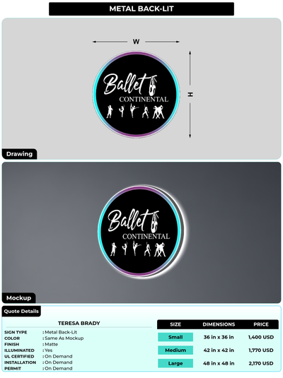 CUSTOM MOCKUP SIGN FOR Teresa Brady