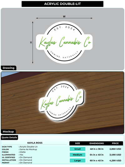 CUSTOM MOCKUP SIGN FOR Kayla Ross