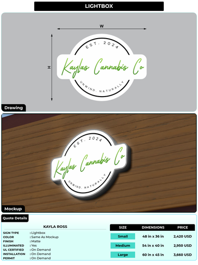 CUSTOM MOCKUP SIGN FOR Kayla Ross