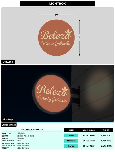CUSTOM MOCKUP SIGN FOR Gabriella Ronha
