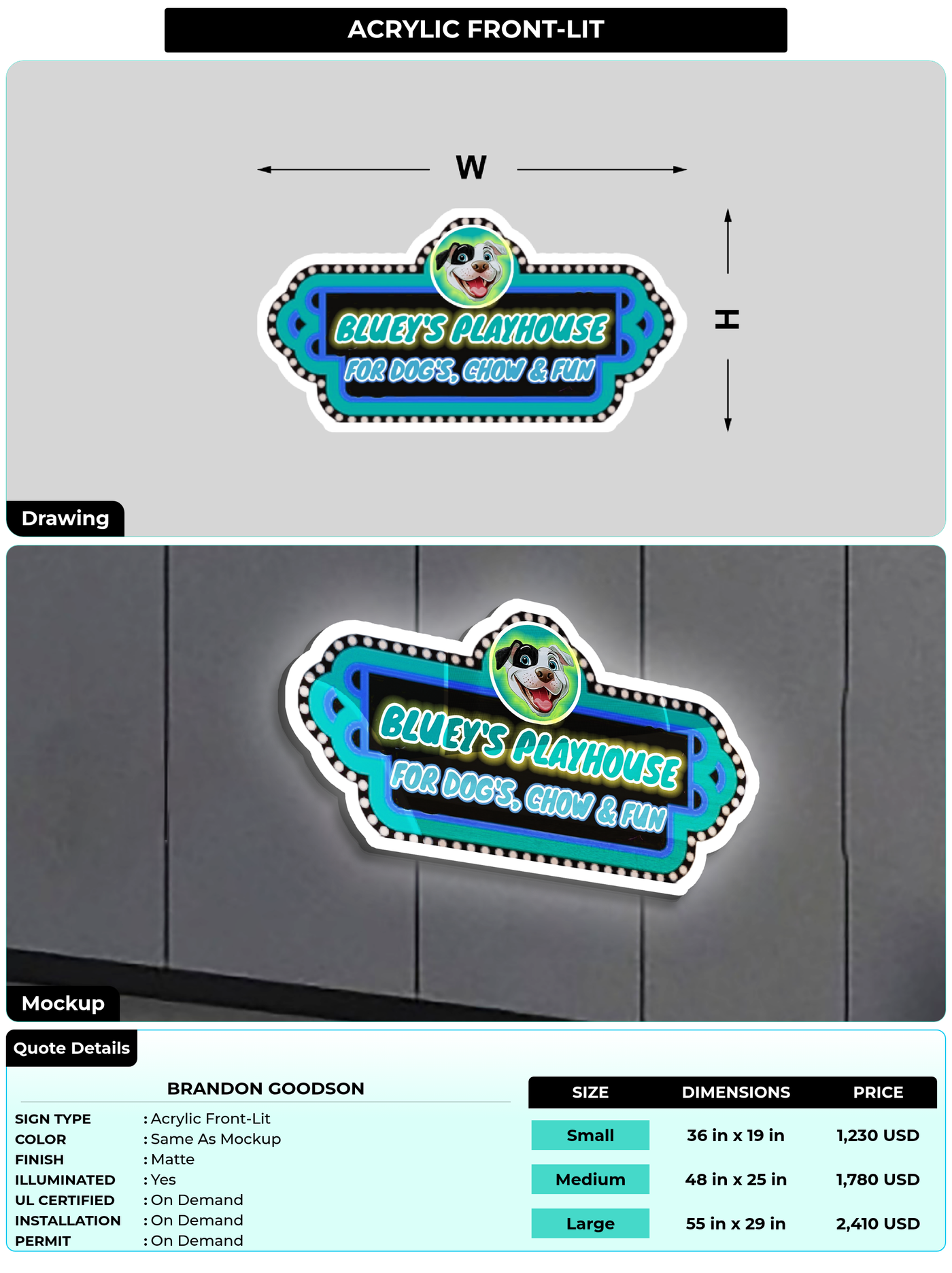 CUSTOM MOCKUP SIGN FOR BRANDON GOODSON