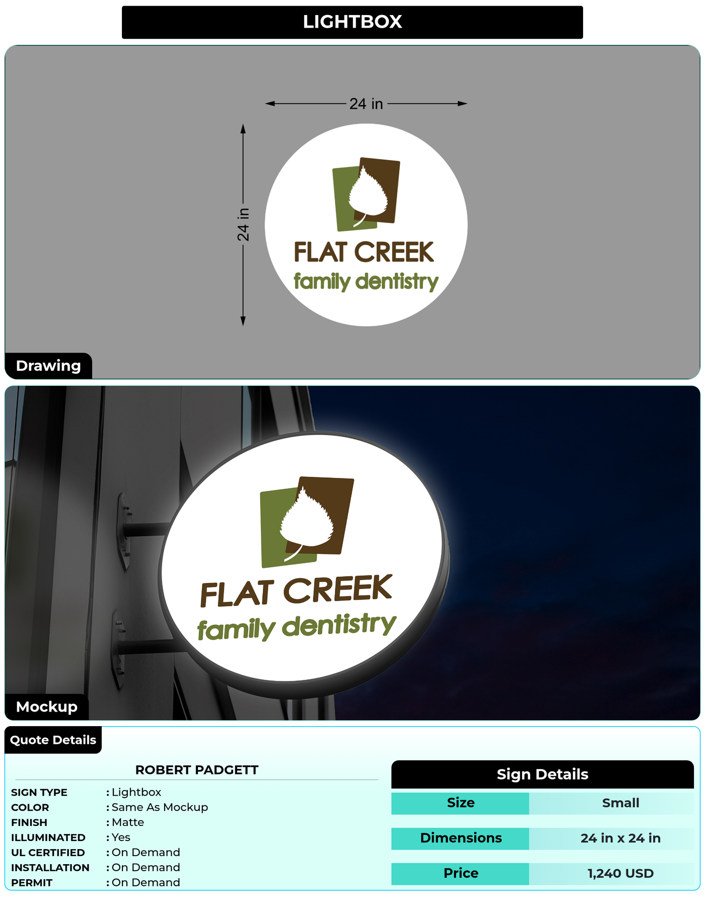 CUSTOM MOCKUP SIGN FOR Robert Padgett