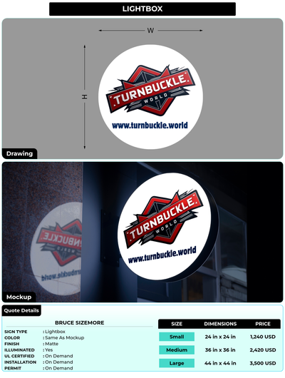 CUSTOM MOCKUP SIGN FOR Bruce Sizemore