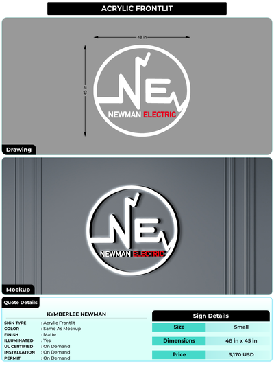 CUSTOM MOCKUP SIGN FOR Kymberlee Newman
