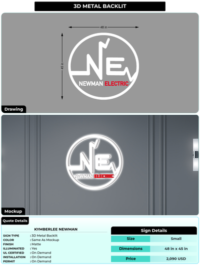 CUSTOM MOCKUP SIGN FOR Kymberlee Newman