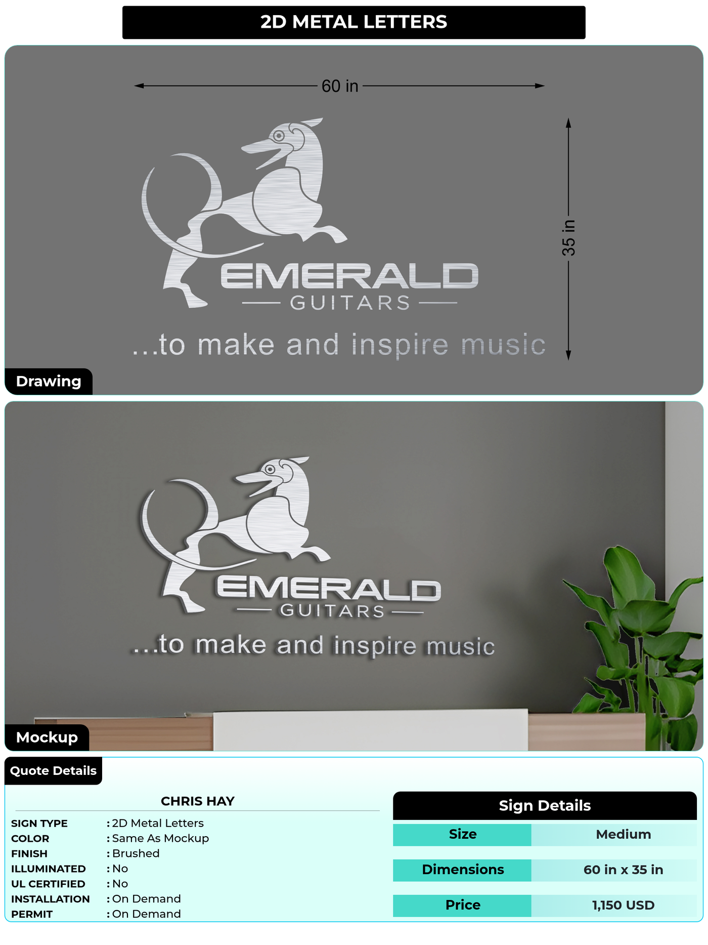 CUSTOM MOCKUP SIGN FOR Chris Hay