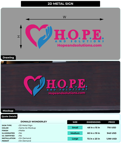 CUSTOM MOCKUP SIGN FOR Donald Wonderley