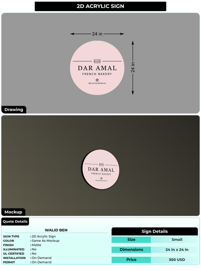 CUSTOM MOCKUP SIGN FOR Walid Ben