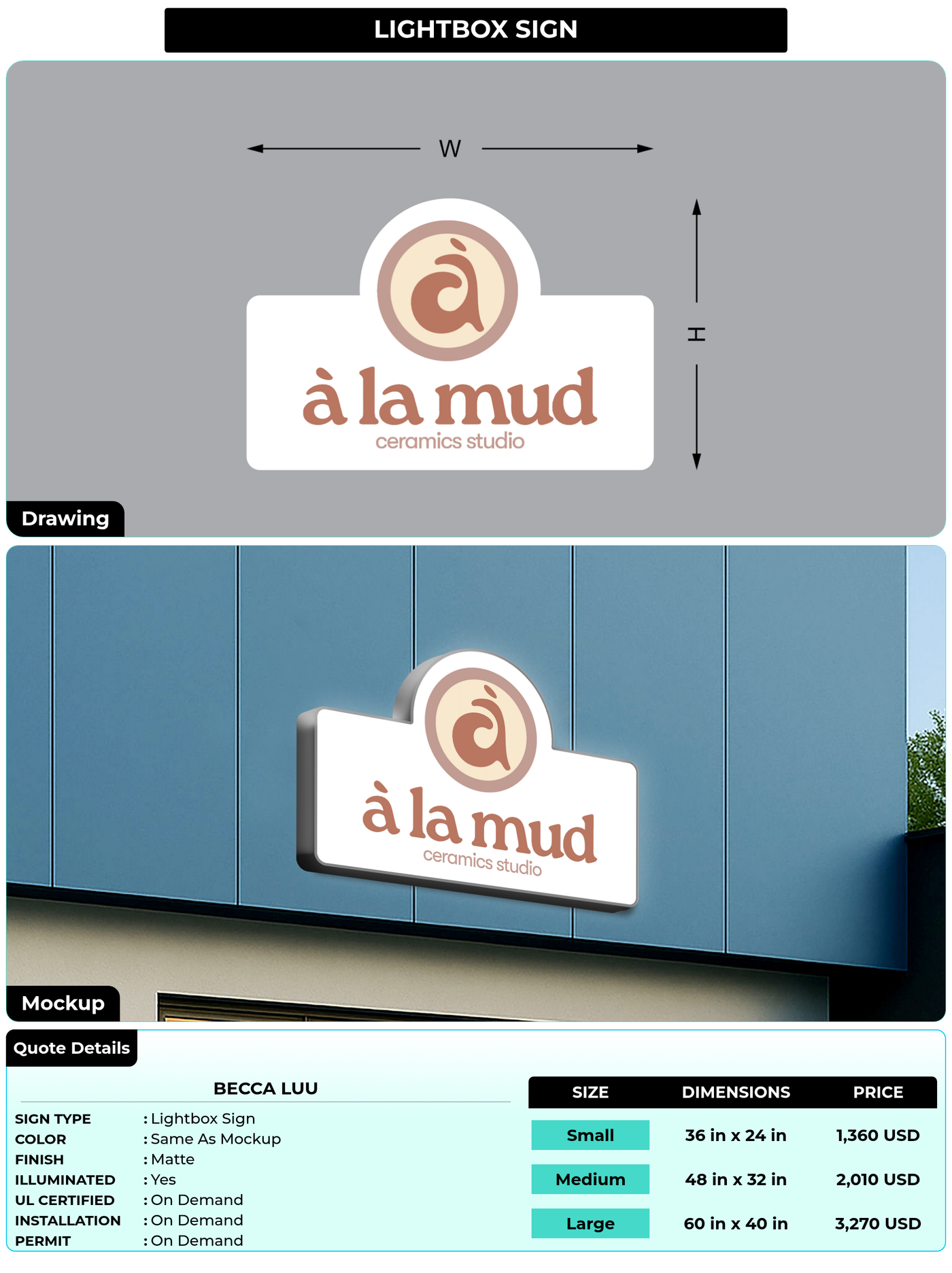 CUSTOM MOCKUP SIGN FOR Becca Luu