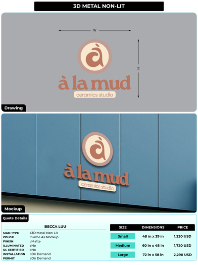 CUSTOM MOCKUP SIGN FOR Becca Luu