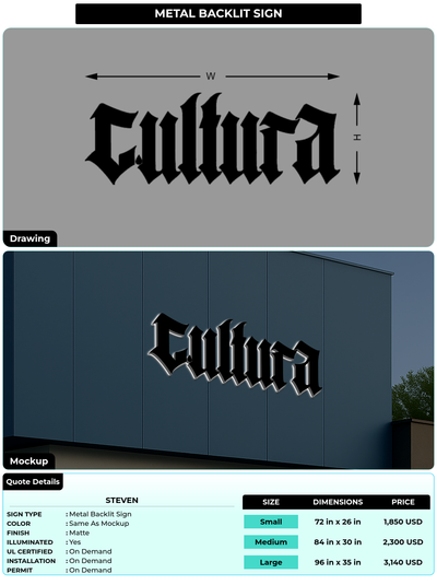 CUSTOM MOCKUP SIGN FOR steven