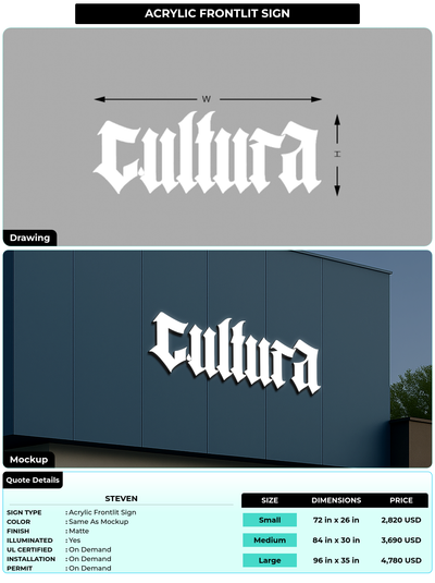 CUSTOM MOCKUP SIGN FOR steven