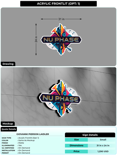 CUSTOM MOCKUP SIGN FOR Giovanni Pierson Laidler