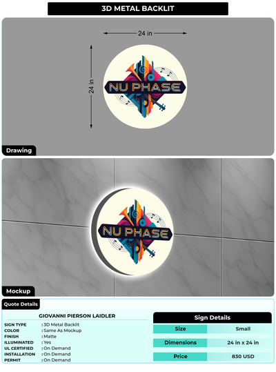 CUSTOM MOCKUP SIGN FOR Giovanni Pierson Laidler