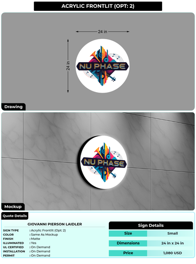 CUSTOM MOCKUP SIGN FOR Giovanni Pierson Laidler