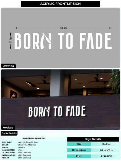 CUSTOM MOCKUP SIGN FOR Roberto Romero