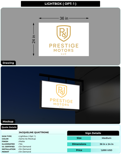 CUSTOM MOCKUP SIGN FOR jacqueline quattrone