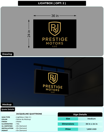 CUSTOM MOCKUP SIGN FOR jacqueline quattrone