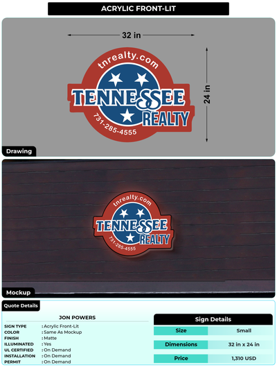CUSTOM MOCKUP SIGN FOR Jon Powers