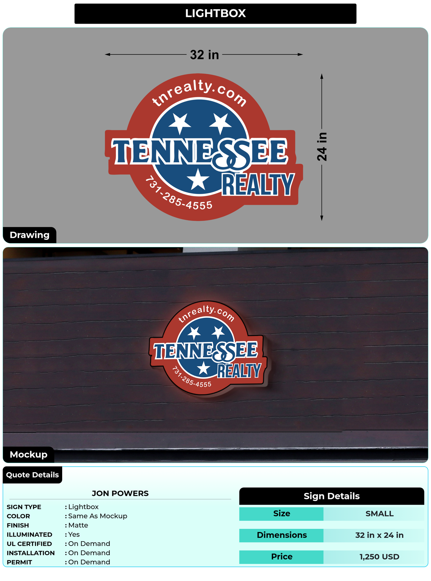 CUSTOM MOCKUP SIGN FOR Jon Powers