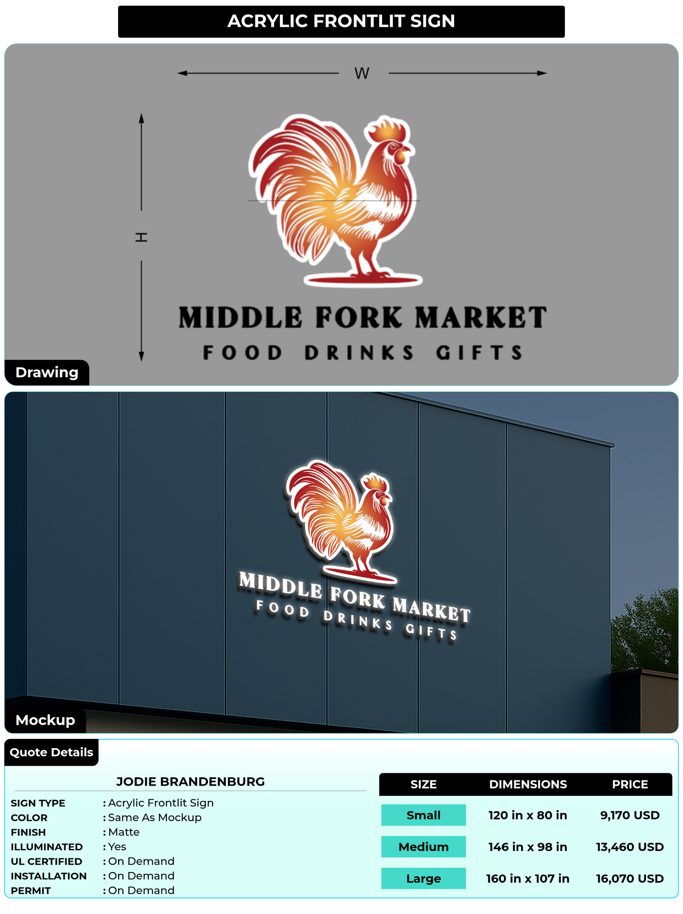 CUSTOM MOCKUP SIGN FOR jodie brandenburg