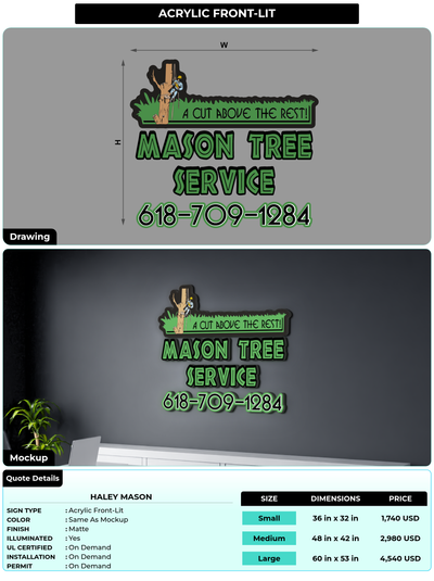CUSTOM MOCKUP SIGN FOR Haley Mason