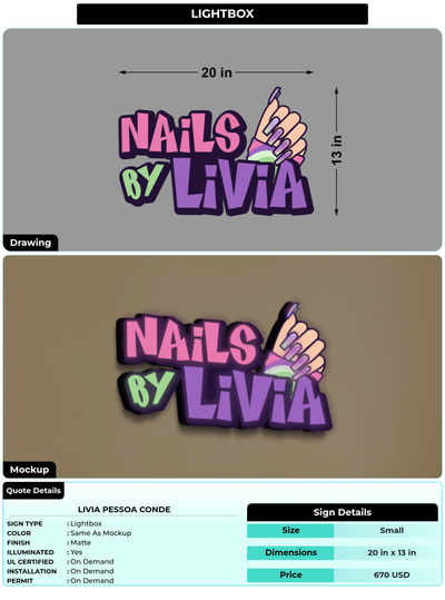 CUSTOM MOCKUP SIGN FOR Livia Pessoa conde