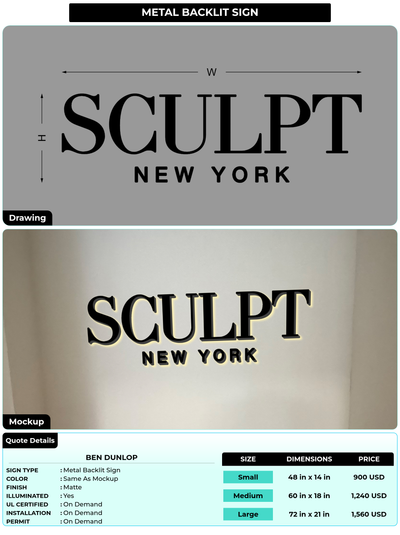 CUSTOM MOCKUP SIGN FOR Ben Dunlop