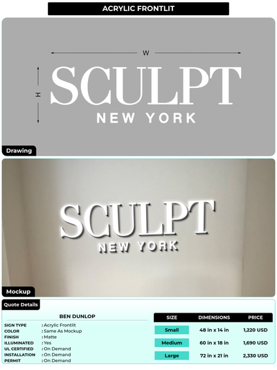 CUSTOM MOCKUP SIGN FOR Ben Dunlop