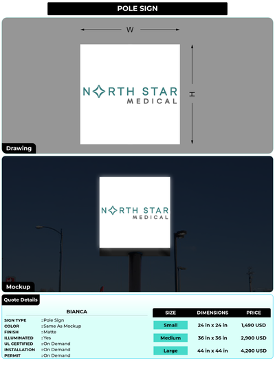 CUSTOM MOCKUP SIGN FOR Bianca