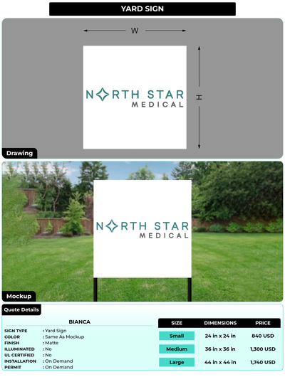 CUSTOM MOCKUP SIGN FOR Bianca