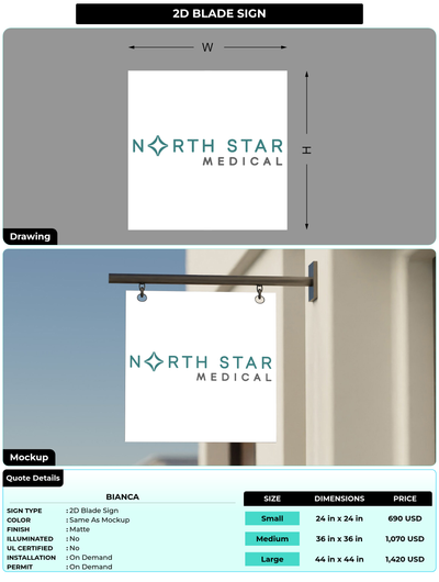 CUSTOM MOCKUP SIGN FOR Bianca